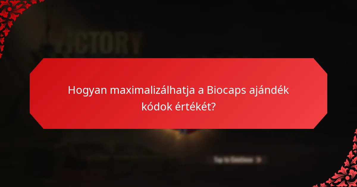 Mikor járnak le a Biocaps ajándék kódok?